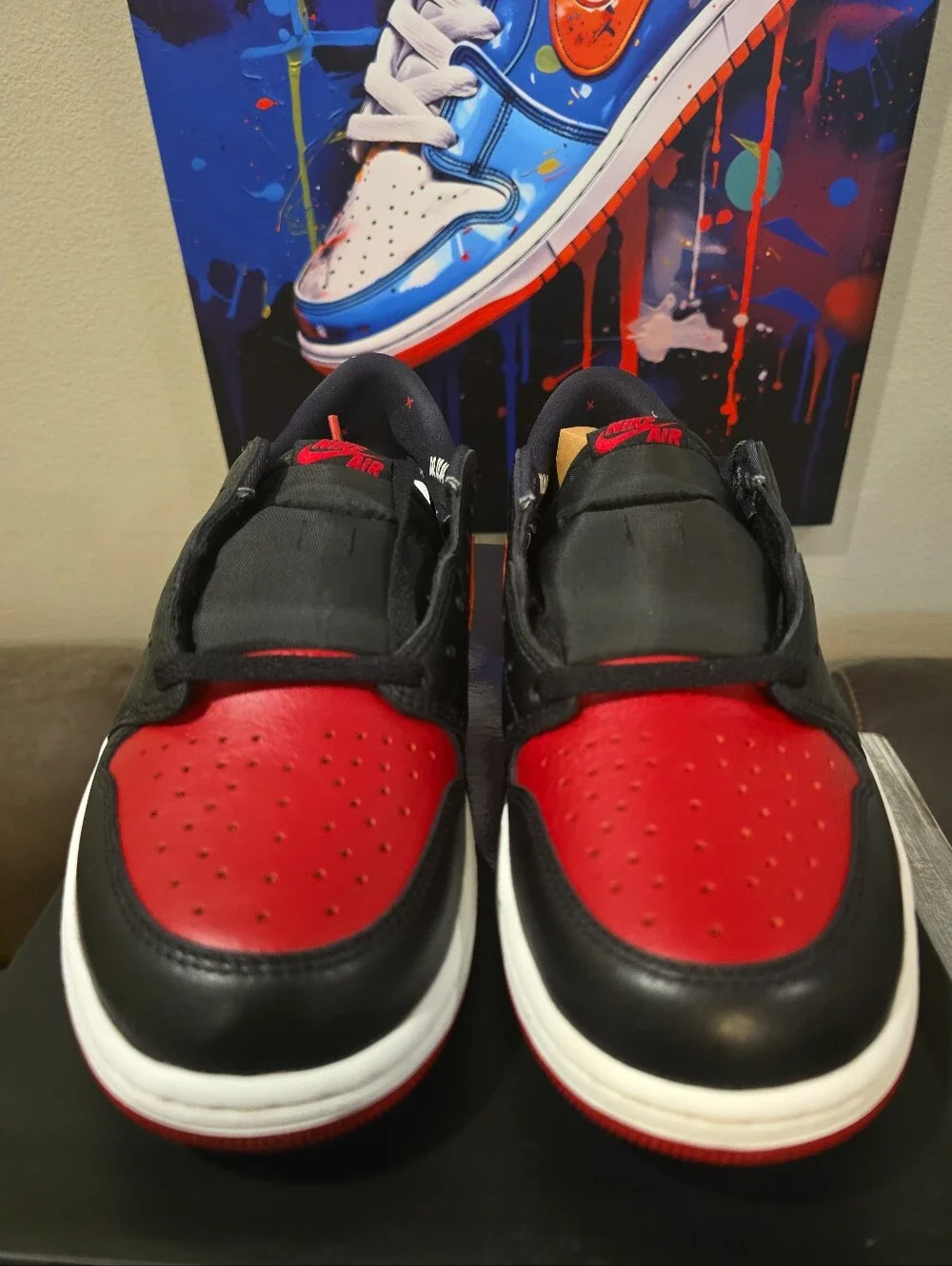 Nike Air Jordan 1 Retro Low OG Banned Bred Black Varsity Red IW6276-001 Men's 12